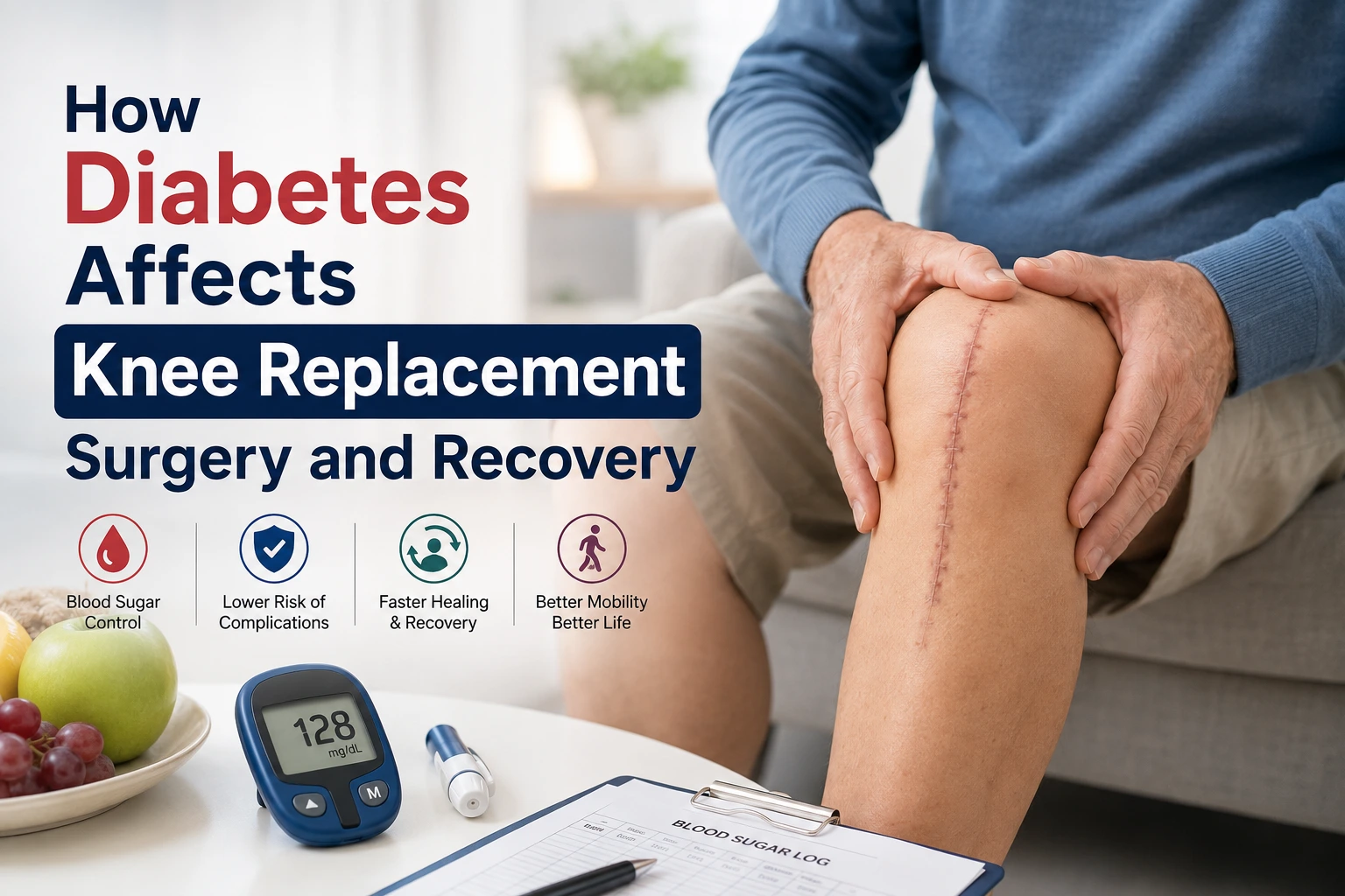 how diabetes affects knee replacement surgery and recovery